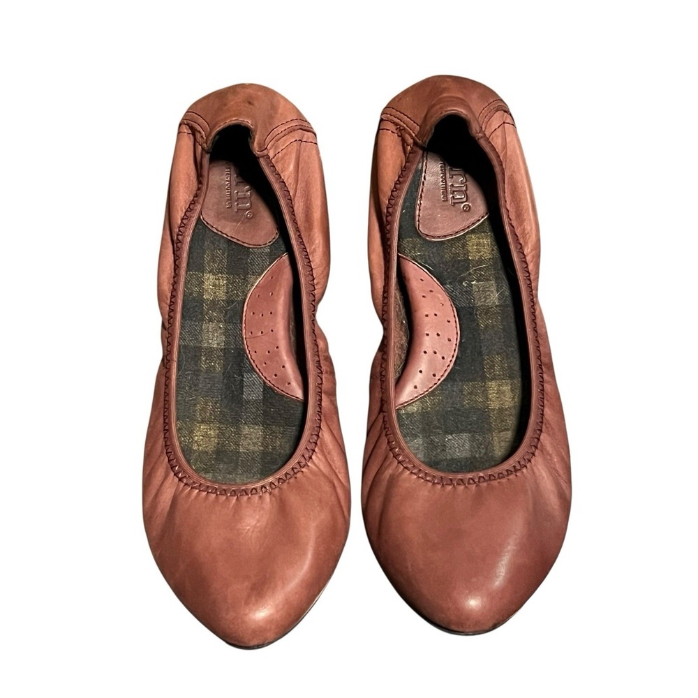 Born Rozalee Stretch Ballet Flats Size 8 Burgundy Soft Leather Shoe $110 MSRP